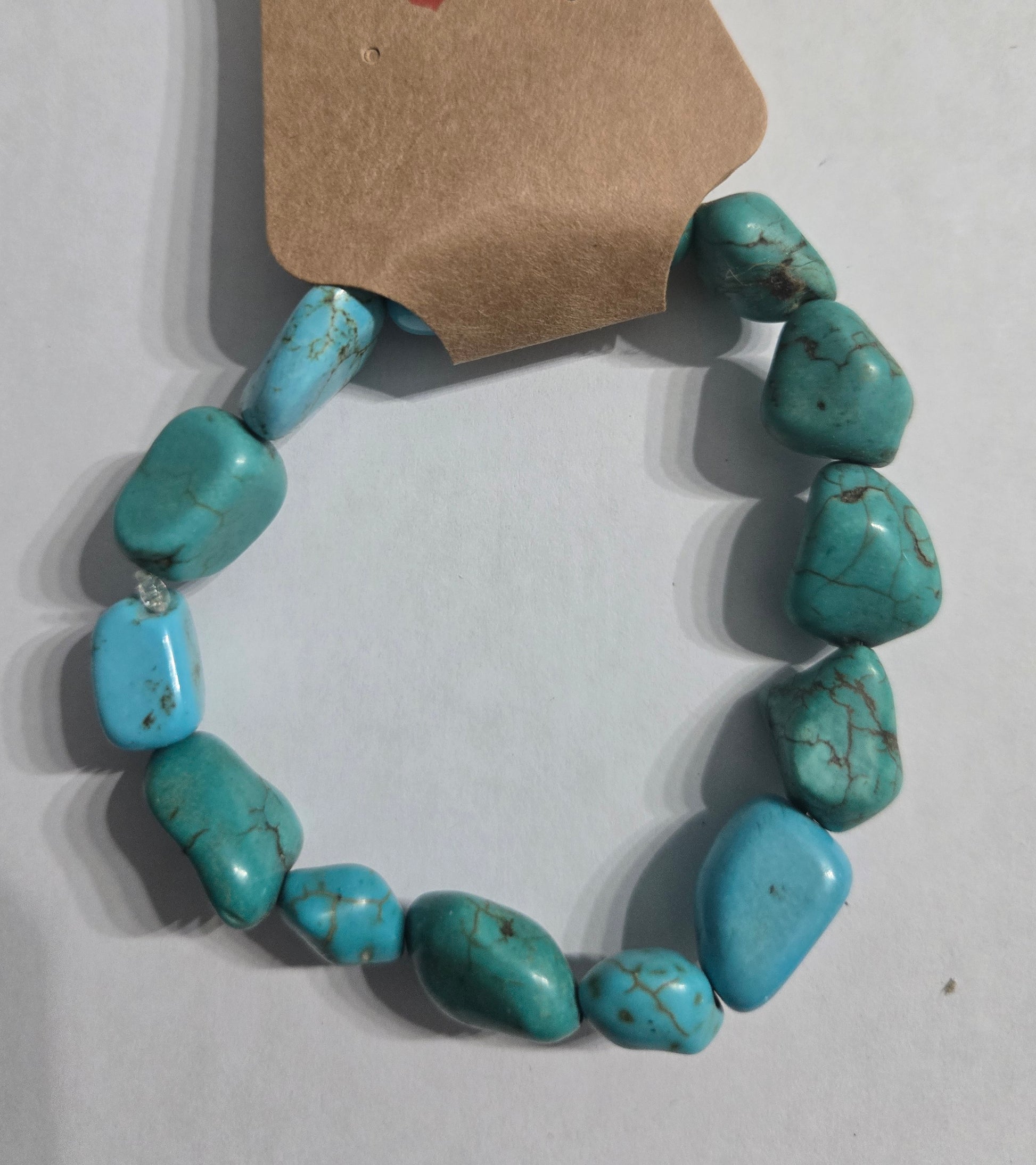 Turquoise stone bracelet.